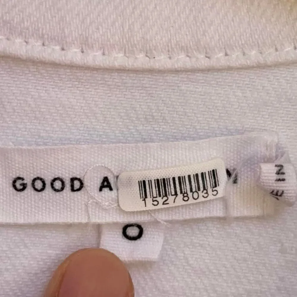 Good American Fit For Success White Denim Jumpsuit Size 0